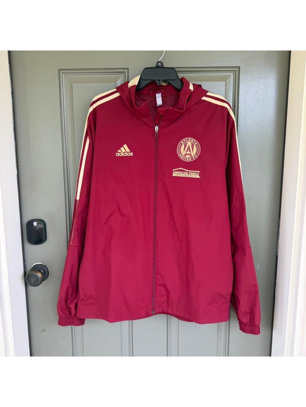 Adidas Atlanta United FC All-Weather Full-Zip Hooded‎  Jacket Large